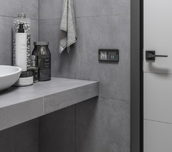 Рамка на 2 поста Favorit (черный,стекло) (W0021108)