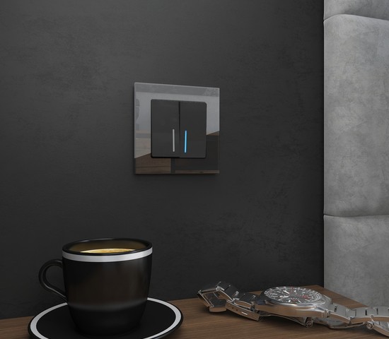 Рамка на 1 пост Favorit (черный,стекло) (W0011108)