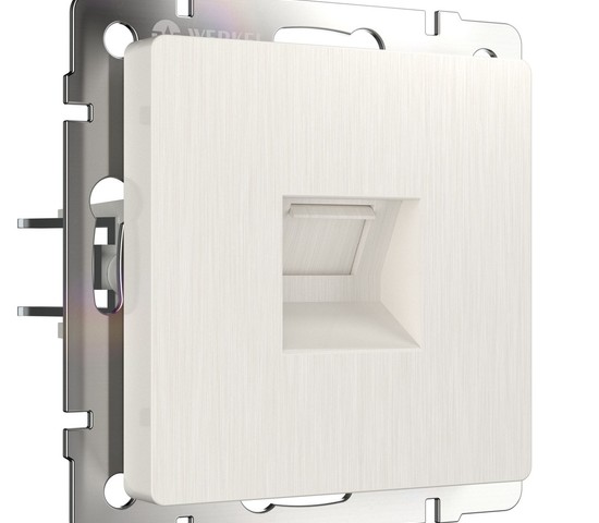 Телефонная розетка  RJ-11 (перламутровый рифленый) (WL13-RJ-11)