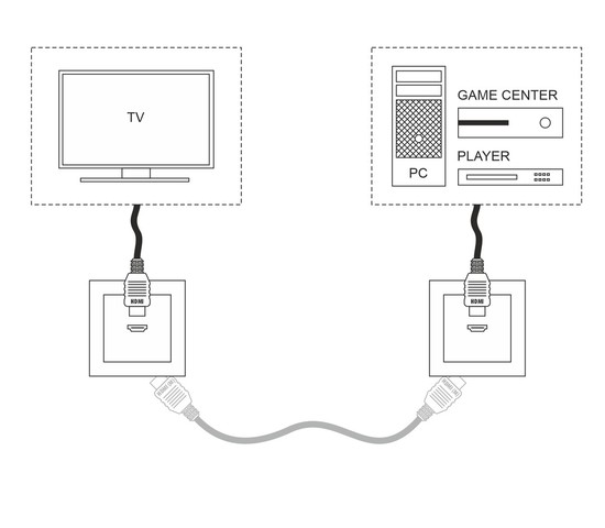 Розетка HDMI (серебряный) (WL06-60-11)
