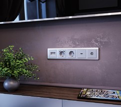 Розетка HDMI (серебряный) (WL06-60-11)