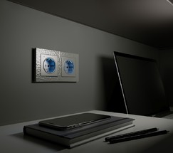 Розетка с подсветкой (серебряный) (W1171406)