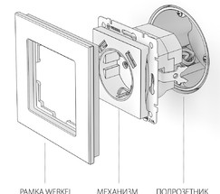 Розетка с заземлением, шторками и USBх2 (серебряный) (W1171506)