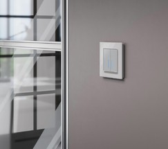 Сенсорный выключатель двухклавишный с подсветкой 1000 Вт (серебряный) (W4520006)