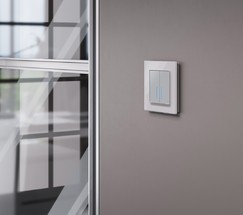 Сенсорный выключатель двухклавишный с функцией Wi-Fi (серебряный) (W4520606)