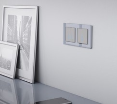 Сенсорный выключатель одноклавишный с подсветкой (серебряный) (W4510106)