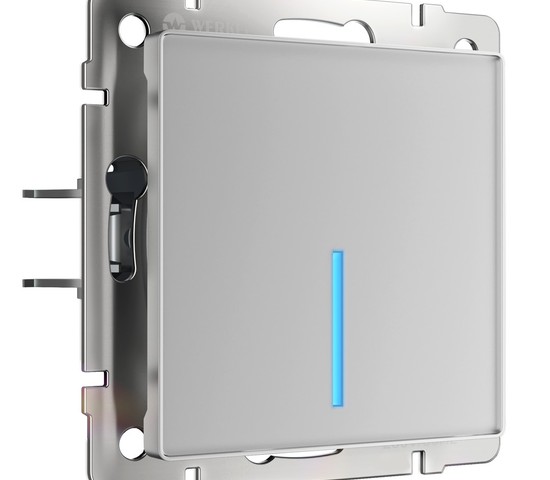 Сенсорный выключатель одноклавишный с функцией Wi-Fi (серебряный) (W4510606)
