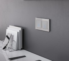 Сенсорный выключатель одноклавишный с функцией Wi-Fi (серебряный) (W4510606)