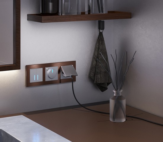 Терморегулятор электромеханический для теплого пола (серебряный) (W1151106)