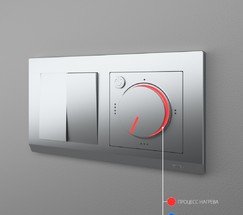 Терморегулятор электромеханический для теплого пола (серебряный) (W1151106)