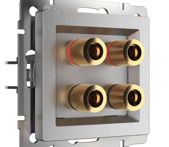 Акустическая розетка (cеребряный рифленый) (W1185009)