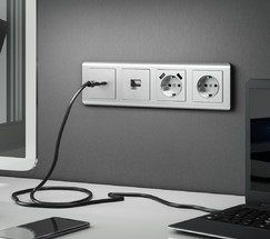 Розетка Ethernet RJ-45 (cеребряный рифленый) (W1181009)