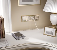 Рамка на 4 поста Palacio Gracia (золото/белый) (W0041429)