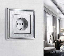 Рамка на 1 пост Palacio Gracia (хром/белый) (W0011431)