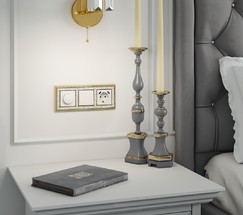 Рамка на 3 поста Palacio Gracia (золото/белый) (W0031429)