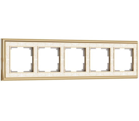 Рамка на 5 постов Palacio Gracia (золото/белый) (W0051429)