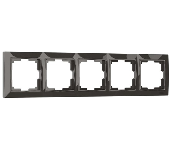 Рамка на 5 постов Snabb basic (серо-коричневый) (W0052007)