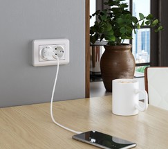 Рамка для двойной розетки Stream (перламутровый) (W0082113)