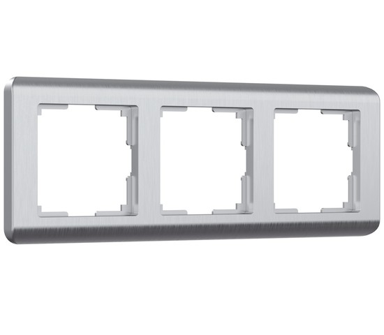 Рамка на 3 поста Stream (серебряный) (W0032106)