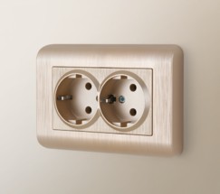 Рамка для двойной розетки Stream (шампань) (W0082111)