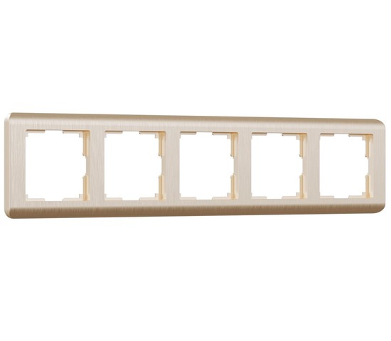 Рамка на 5 постов Stream (шампань) (W0052111)