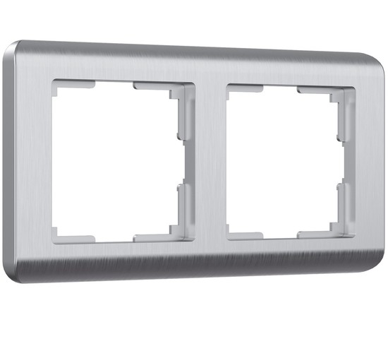 Рамка на 2 поста Stream (серебряный) (W0022106)