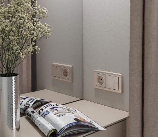 Рамка на 2 поста Stream (шампань) (W0022111)