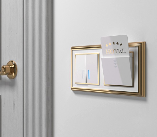 Рамка на 2 поста Palacio (золото/белый) (W0021329)