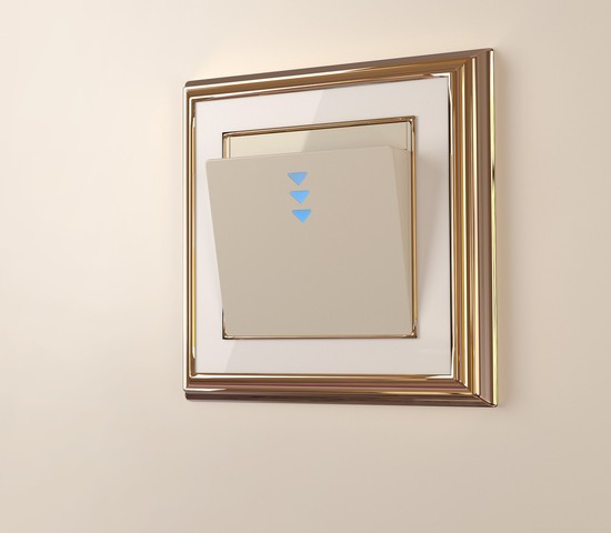 Рамка на 1 пост Palacio (золото/белый) (W0011329)