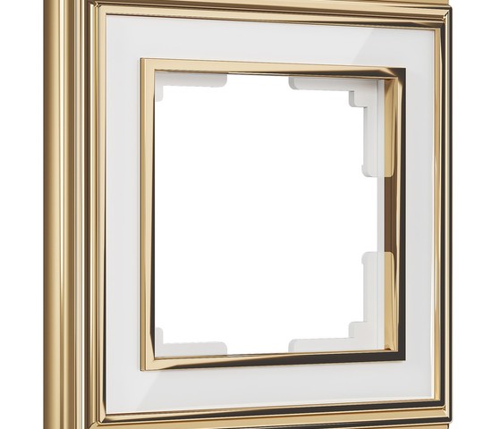 Рамка на 1 пост Palacio (золото/белый) (W0011329)