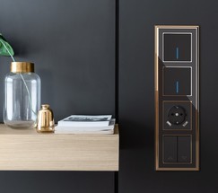 Рамка на 4 поста Palacio (золото/черный) (W0041330)