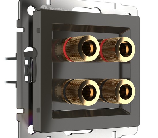 Акустическая розетка (серо-коричневый) (WL07-AUDIOx4)