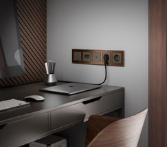 Розетка HDMI (серо-коричневый) (WL07-60-11)