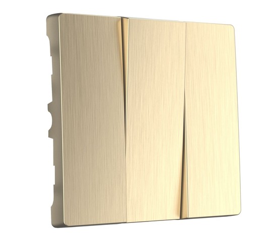 Набор клавиш для выключателя трехклавишного (шампань рифленый) (W1139010)