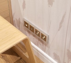 ТВ-розетка оконечная (шампань рифленый) (W1183010)