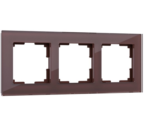 Рамка на 3 поста Favorit (мокко,стекло) (W0031118)