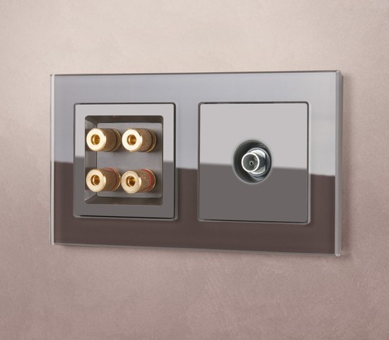 Рамка на 2 поста Favorit (мокко,стекло) (W0021118)