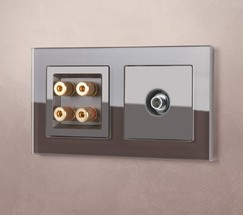 Рамка на 2 поста Favorit (мокко,стекло) (W0021118)