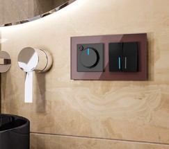 Рамка на 2 поста Favorit (мокко,стекло) (W0021118)