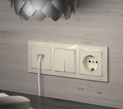 Розетка Ethernet RJ-45 (слоновая кость) (W1181003)