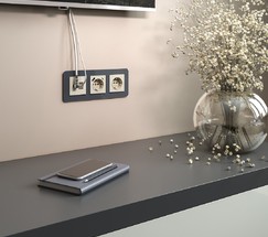 Розетка ТВ+Ethernet RJ-45 6 cat.(слоновая кость) (W1181303)