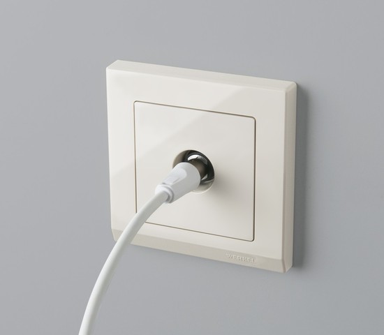 ТВ-розетка проходная (слоновая кость) (W1184003)