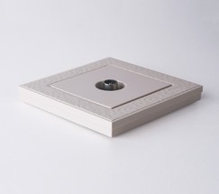 ТВ-розетка проходная (слоновая кость) (W1184003)