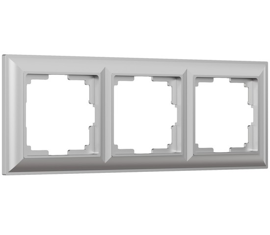 Рамка на 3 поста Fiore (серебряный) (W0032206)