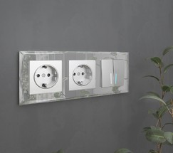 Рамка на 3 поста Diamant (зеркальный) (W0031220)