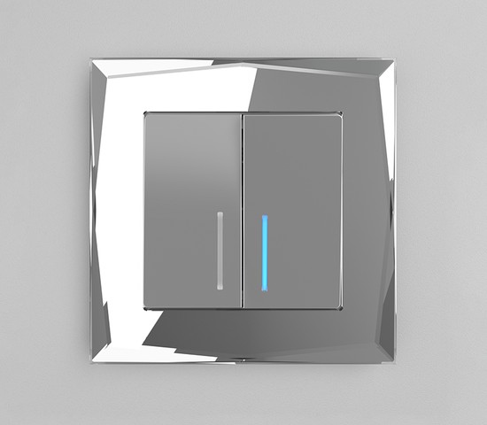 Рамка на 1 пост Diamant (зеркальный) (W0011220)