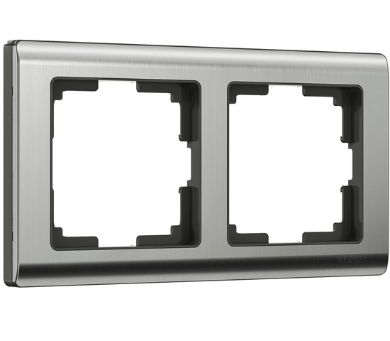 Рамка на 2 поста Metallic (глянцевый никель) (W0021602)