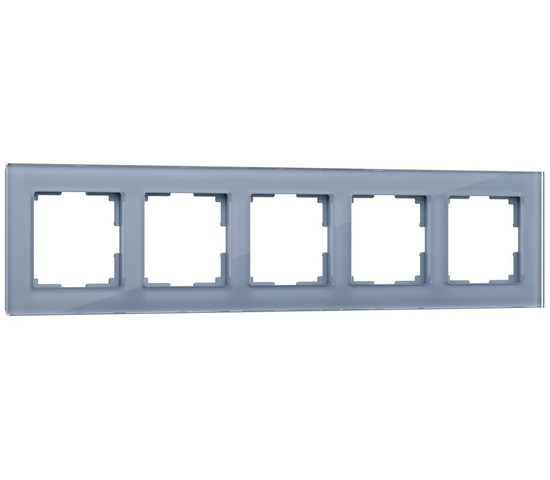 Рамка на 5 постов Favorit (серый,стекло) (W0051115)