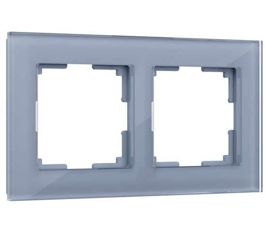 Рамка на 2 поста Favorit (серый,стекло) (W0021115)