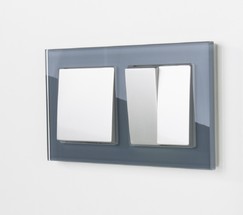 Рамка на 2 поста Favorit (серый,стекло) (W0021115)